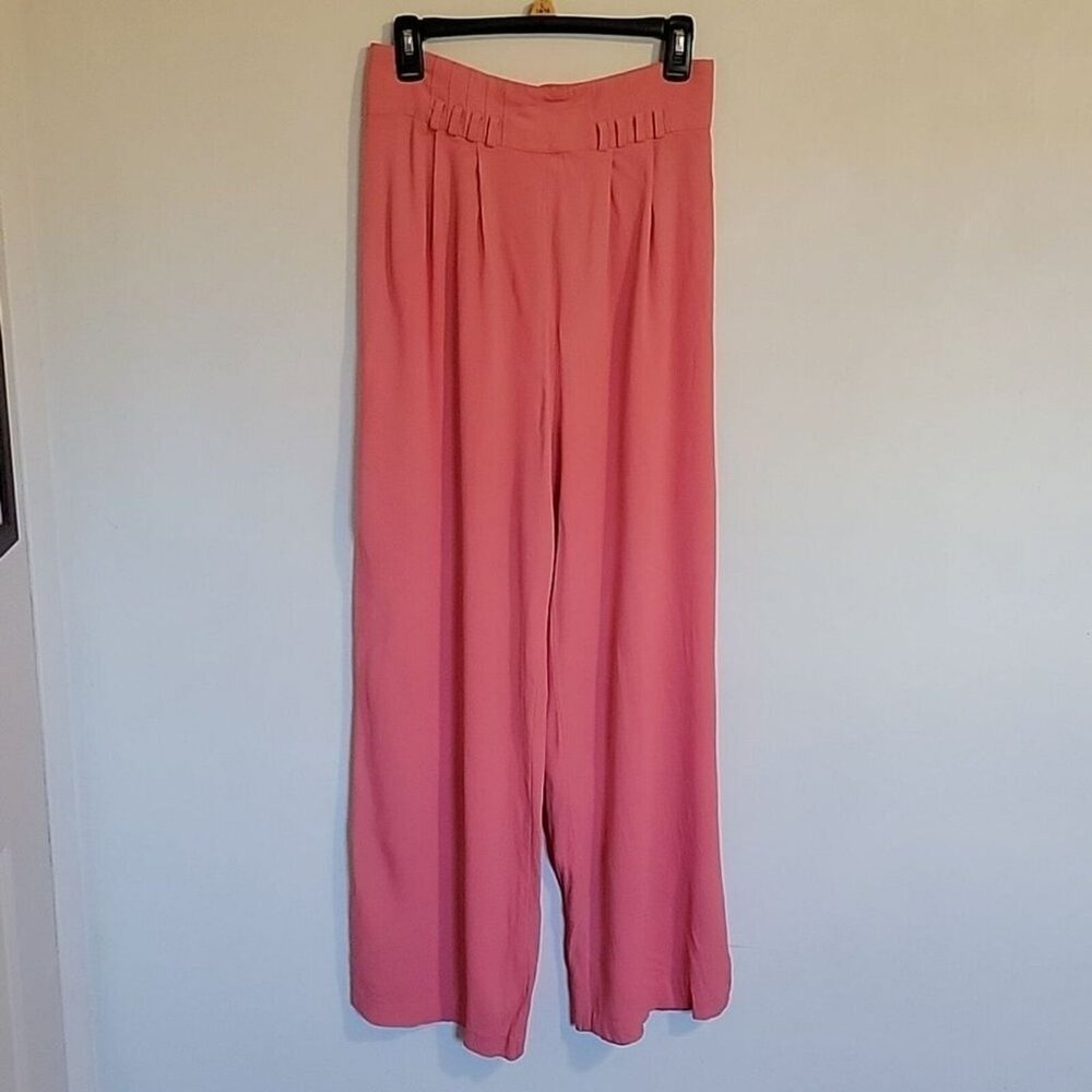 Cache Wide Leg Peach Pants Size 10
